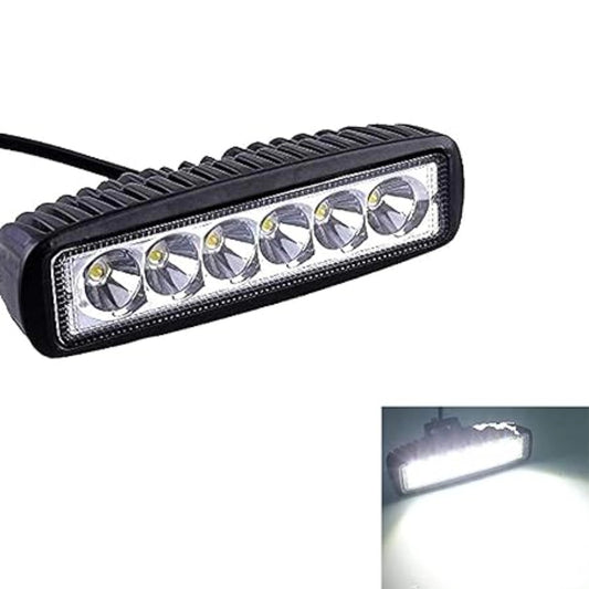 Generic 6 Led Straight Fog Lights Projector Lens (Black)