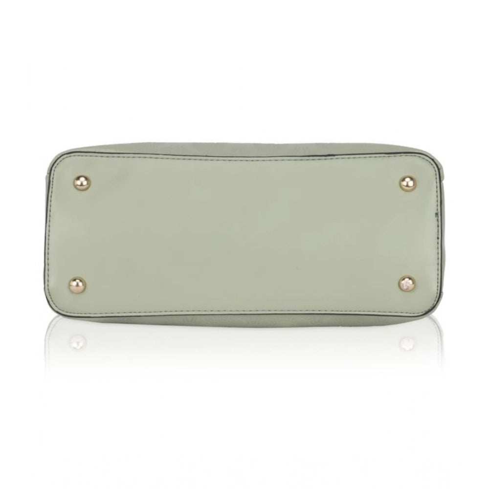 Generic Women's Faux Leather Printed Adjustable Long Belt Handbag (Green)