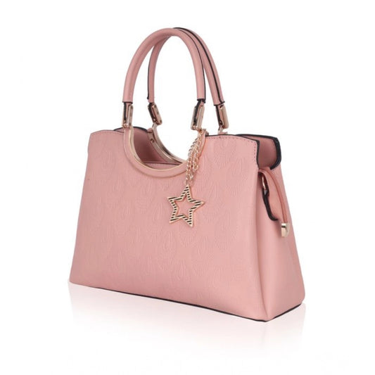 Generic Women's Faux Leather Printed Adjustable Long Belt Handbag (Pink)