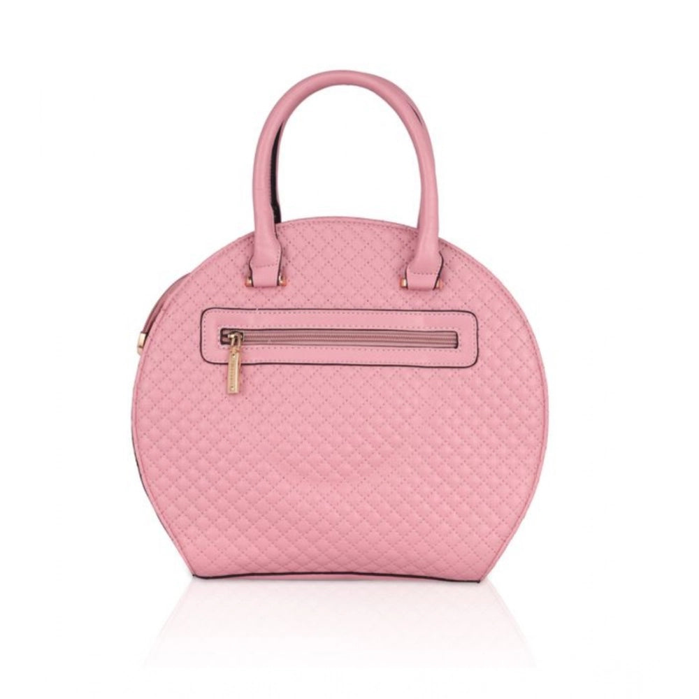 Generic Women's Faux Leather Printed Adjustable Long Belt Handbag (Pink)