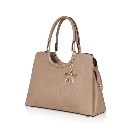 Generic Women's Faux Leather Printed Adjustable Long Belt Handbag (Khaki)