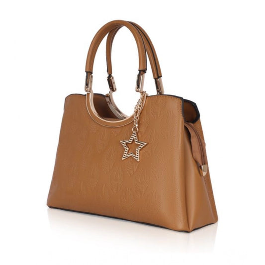 Generic Women's Faux Leather Printed Adjustable Long Belt Handbag (Brown)