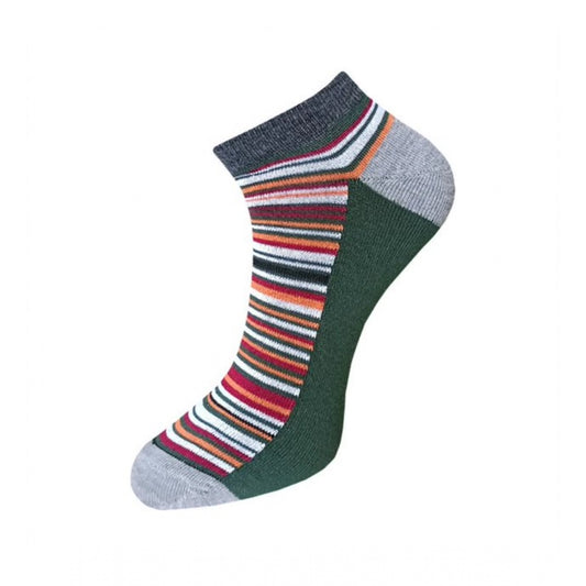 Generic 3_Pair Set Unisex Casual Cotton Striped Ankle Length Socks (Multicolor)