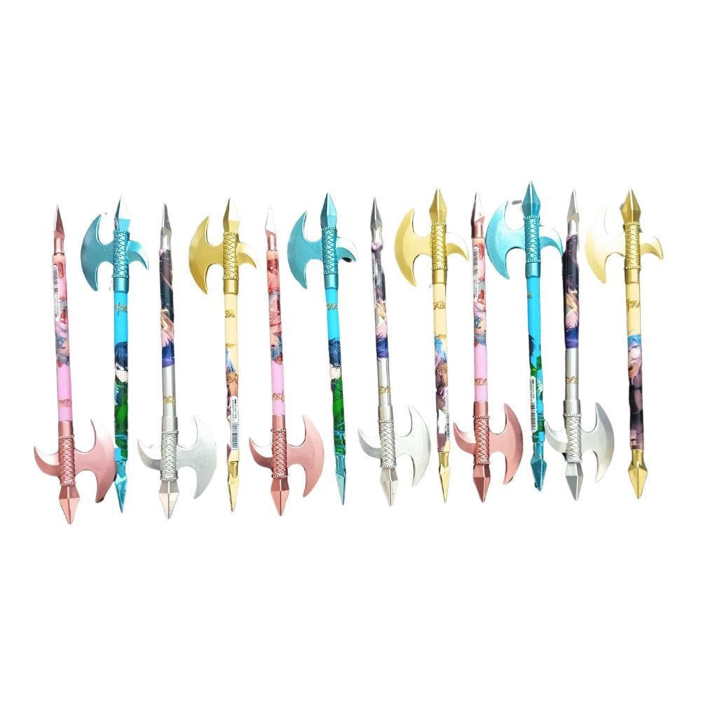 12 PCS_Set Chinese Style Sword Novelty Ball Pen | Plastic | Stationery | 5+ Years