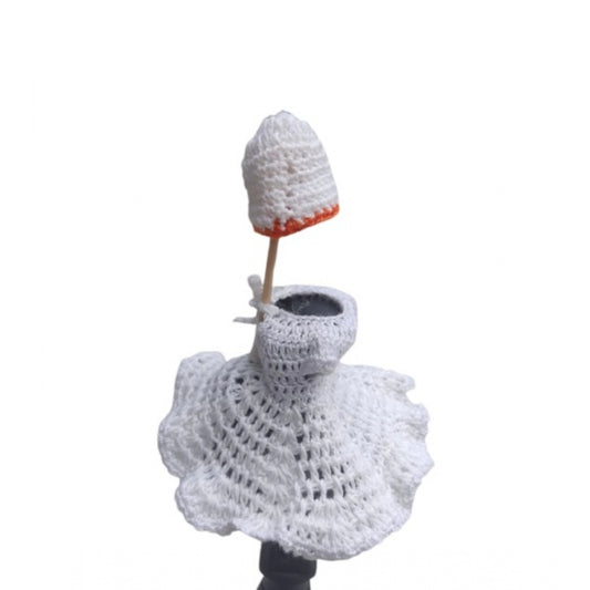 Generic Laddu Gopal Tharad Dress Size: 0 To 6 (White)