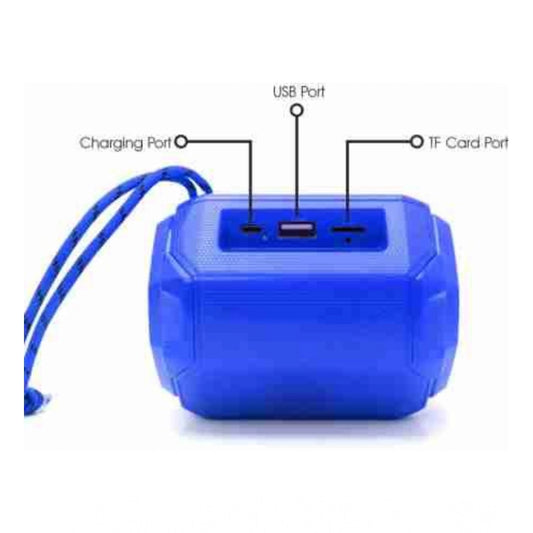 Generic Plastic Rubber Wireless A005 Bluetooth Speaker (Blue)