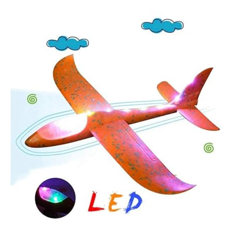Generic Plastic 3D Throw Foam Plane Aeroplane Gliders, Flying Aircraft Pack Of 1 (Multicolor )