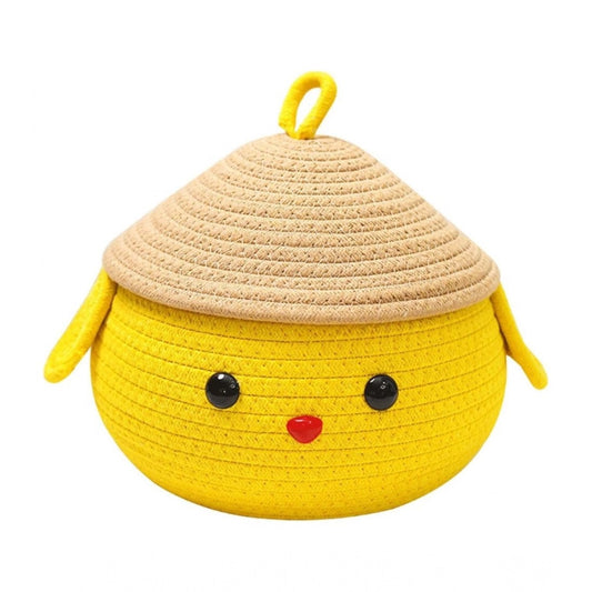 Generic Cotton Gudda Pack of 1 Storage Basket For Clothes (Yellow)