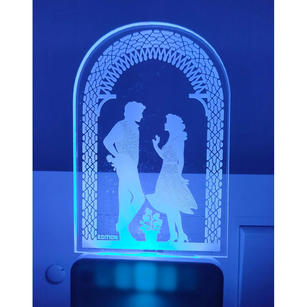 Generic Romantic Love Couple AC Adapter Night Lamp
