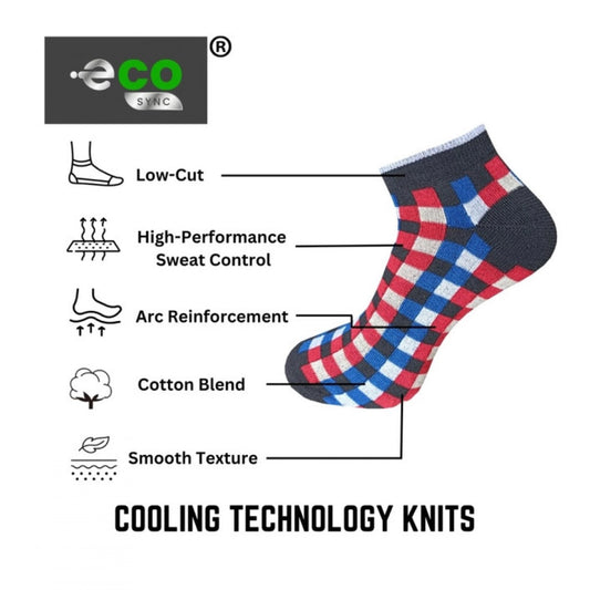 Generic 3_Pair Set Unisex Casual Cotton Printed Low Cut Socks (Multicolor)