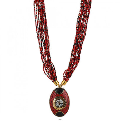 Multicolour Tibetan Style Beads Necklace