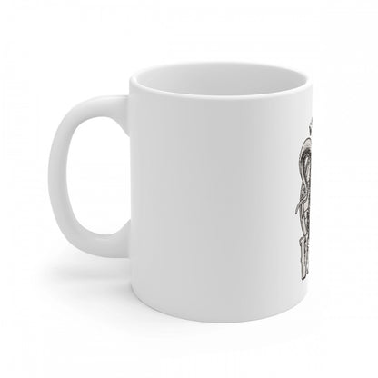 Generic Ceramic Gorila Desing Printed Coffee Mug (Color: White, Capacity:330ml)