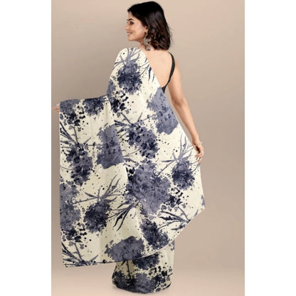 Generic Women's Joya Silk Saree with Blouse (Black, 5-6 Mtrs)