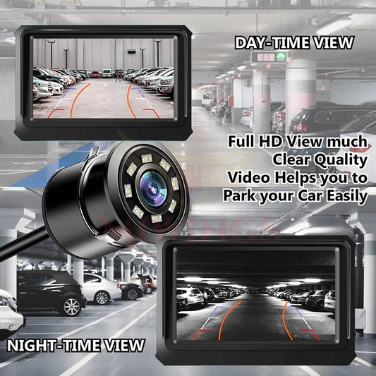 Generic Car Rear View Backup Camera 170 Wide Angle Hd Cmos Auto Parking Assistance Reverse (Black)