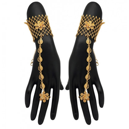 Generic Women's Gold Plated Hathphool Adjustable Chain