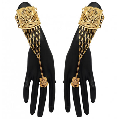 Generic Women's Gold Plated Hathphool Adjustable Chain