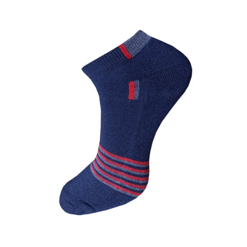 Generic 3_Pair Set Unisex Casual Cotton Striped Ankle Length Socks (Multicolor)
