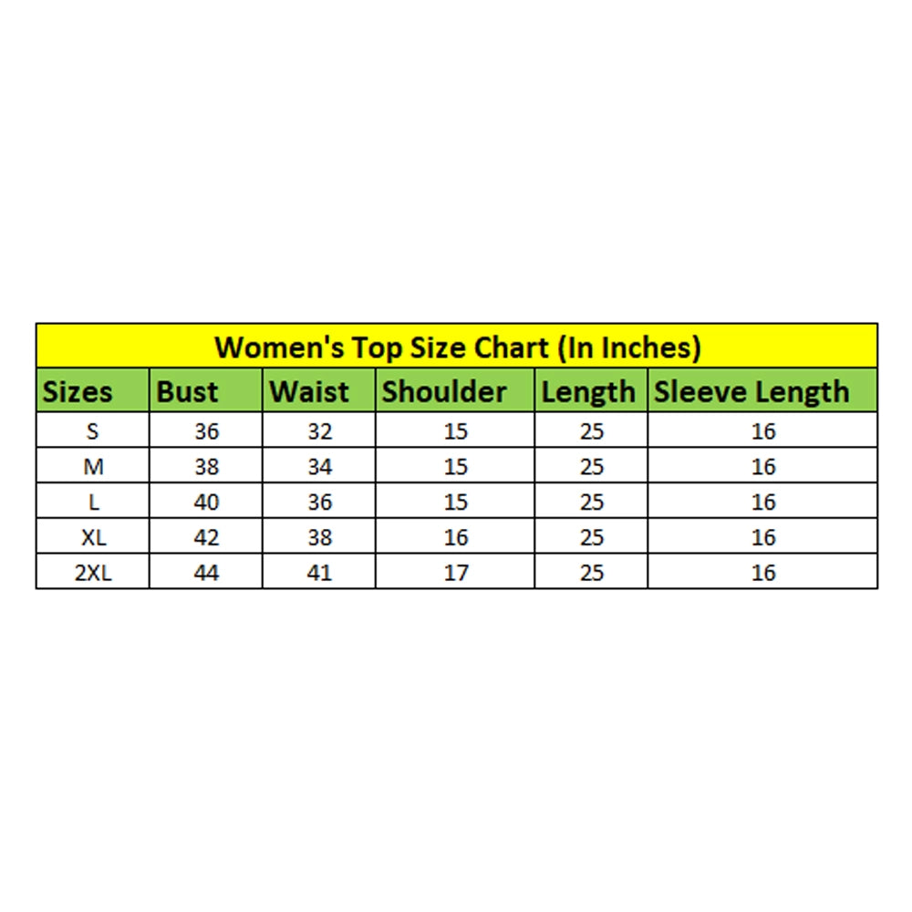 Generic Women's Polyester Georgette Self Design 3-4th Sleeves Regular Top (White)