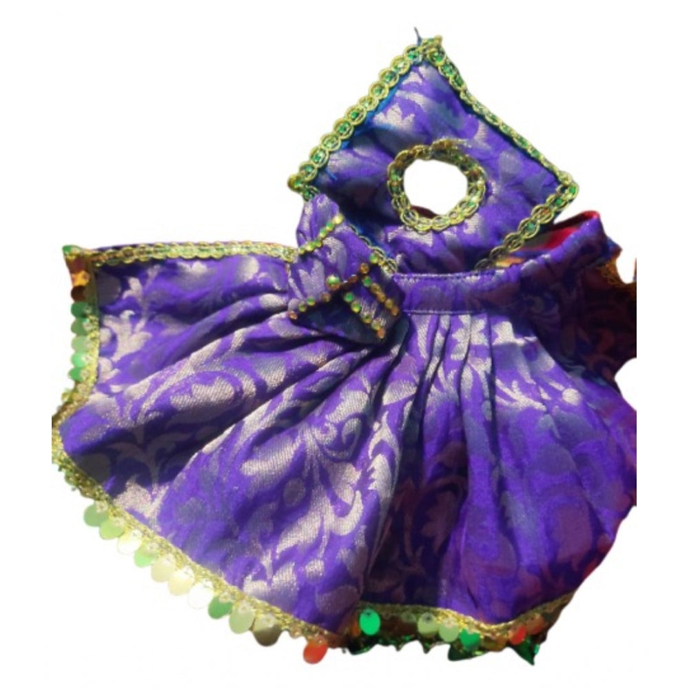 Generic Laddu Gopal Silk Dress Size: 0 To 6 (Blue)