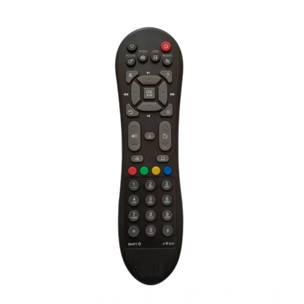 Generic DTH Remote No. 125 Compatible-Replacement for Videocon DTH Set Top Box Remote (Black)