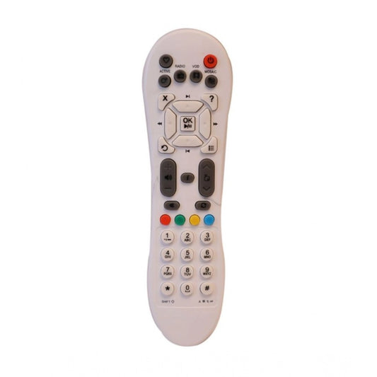 Generic DTH Remote No. 125 Compatible-Replacement for Videocon DTH Set Top Box Remote (White)