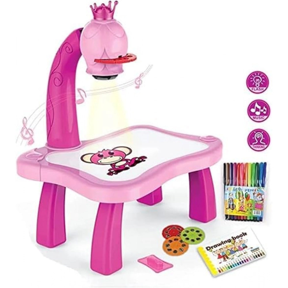 Generic Plastic Drawing Projector Table For Kids (Multicolor )