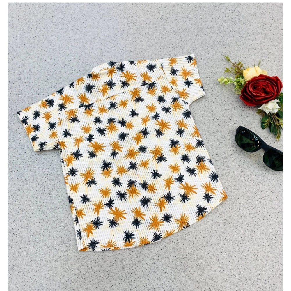 Generic Boy's Cotton Blend Printed Short Sleeve Shirt and Shorts Set (MultiColor)