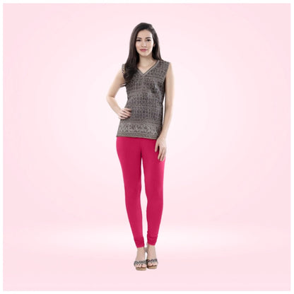 Generic Women's Cotton Blended Solid Churidar leggings (Rani)