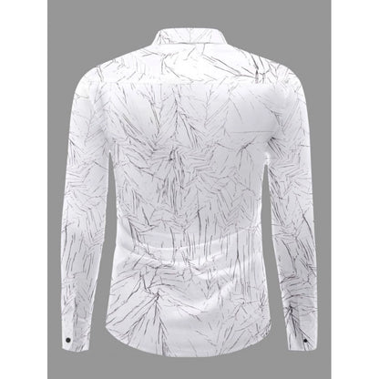 Generic Men's Casual PollyCotton Textured Full Sleeve Collar Shirt (Black)
