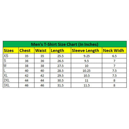 Generic Men's Casual Cotton Blend Printed Round Neck Half Sleeve T-Shirt (Black)