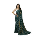 Generic Women's Georgette Printed Saree With Unstitched Blouse 5.5Mtr (Green)