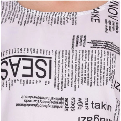 Generic Women's Casual Crepe Sleeveless Slit Dress (White)