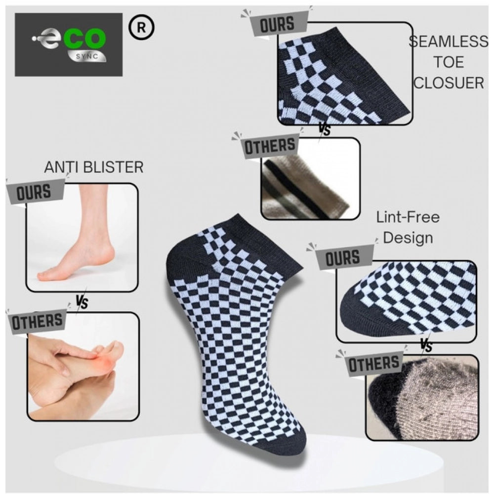 Generic 3_Pair Set Unisex Casual Cotton Printed Low Cut Socks (Multicolor)