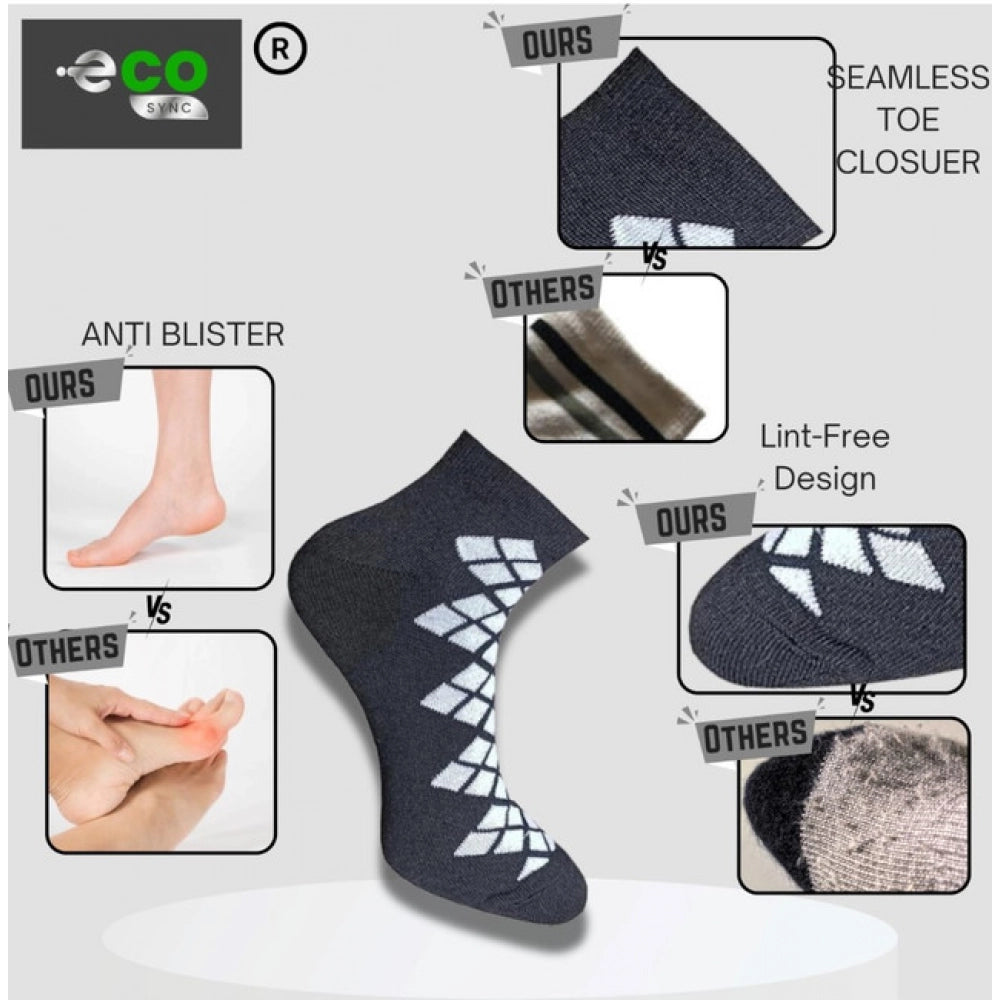 Generic 3_Pair Set Unisex Casual Cotton Printed Low Cut Socks (Multicolor)