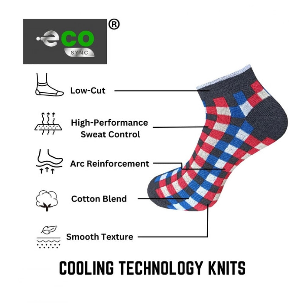 Generic 3_Pair Set Unisex Casual Cotton Printed Low Cut Socks (Multicolor)