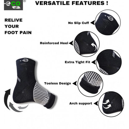 Generic 3_Pair Set Unisex Casual Cotton Printed Ankle Length Support Socks (Multicolor)