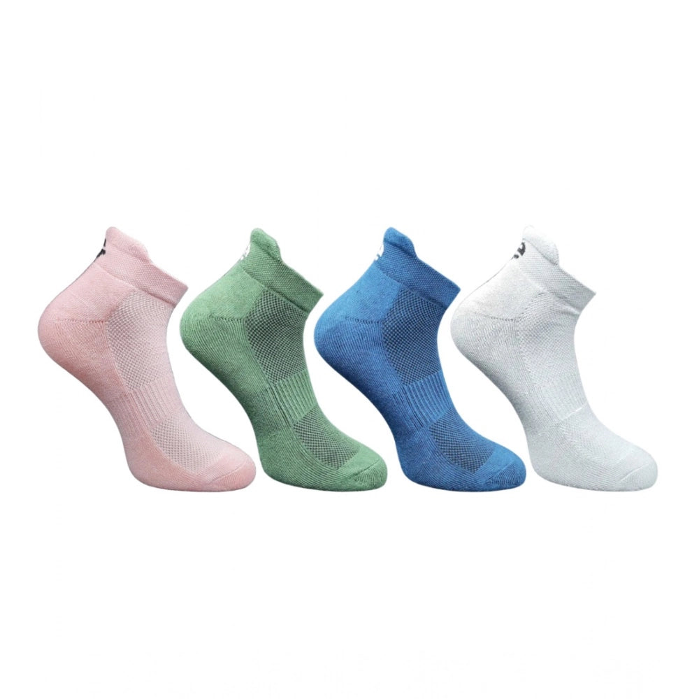 Generic 4_Pair Set Unisex Casual Cotton Printed Ankle Length Socks (Multicolor)