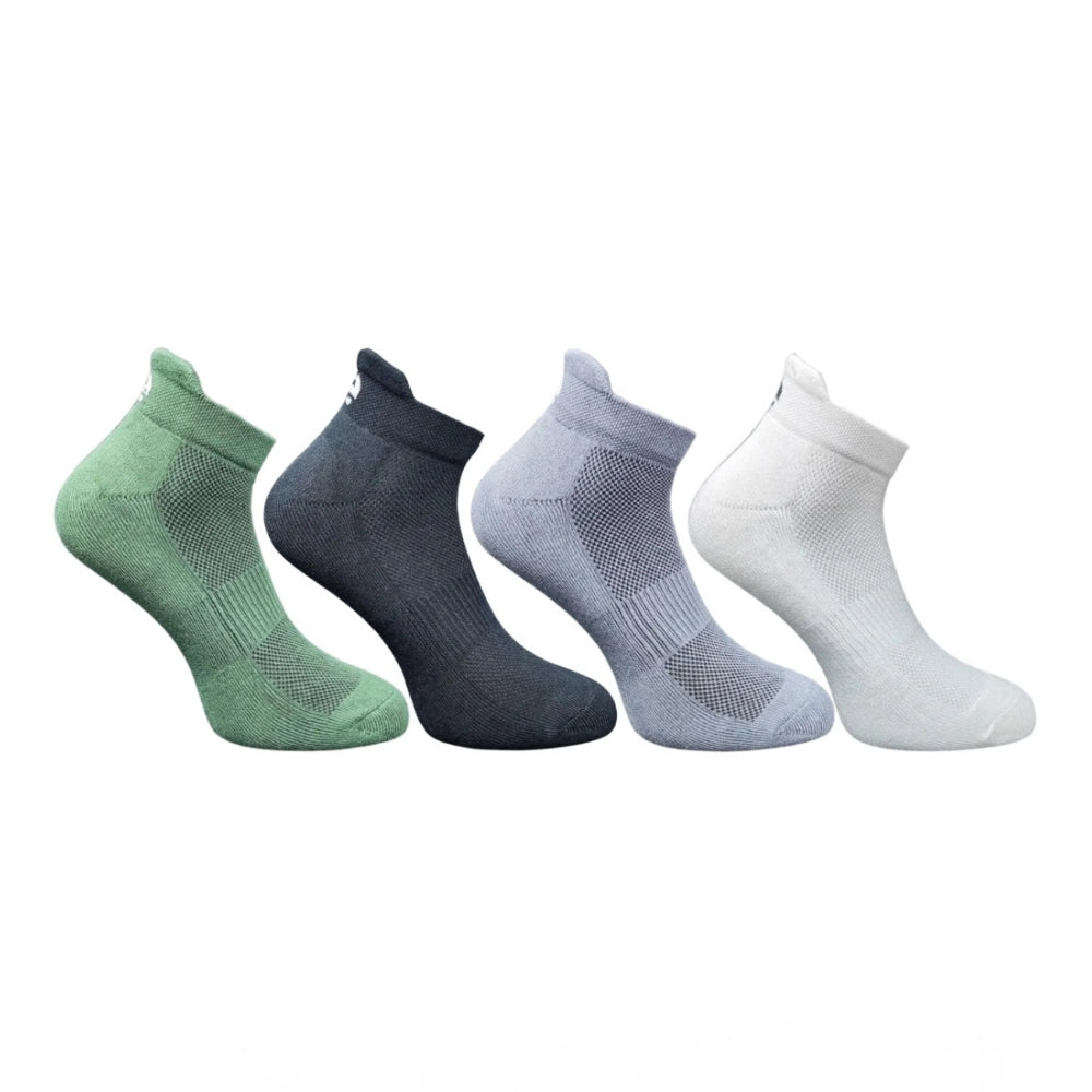 Generic 4_Pair Set Unisex Casual Cotton Printed Ankle Length Socks (Multicolor)