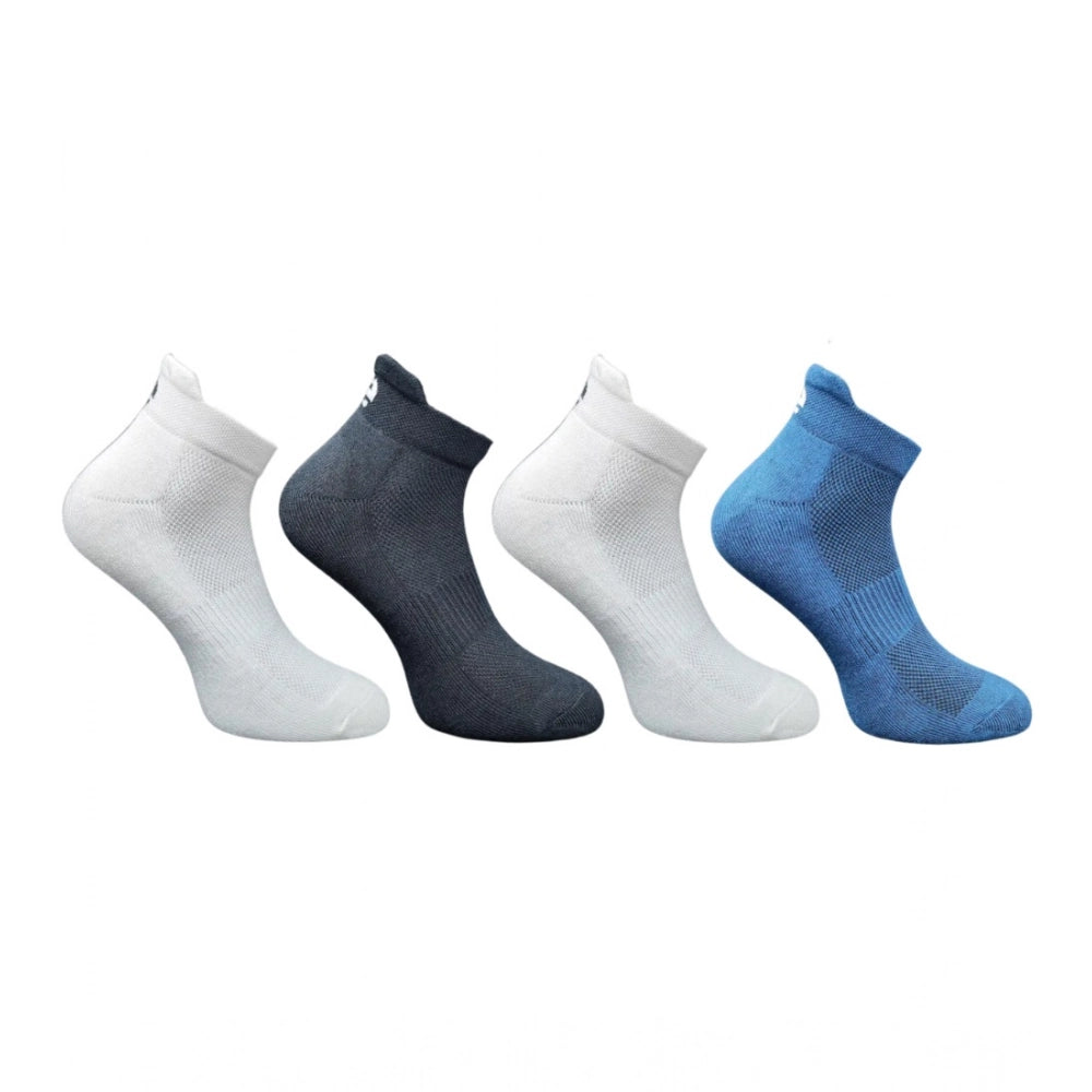 Generic 4_Pair Set Unisex Casual Cotton Printed Ankle Length Socks (Multicolor)
