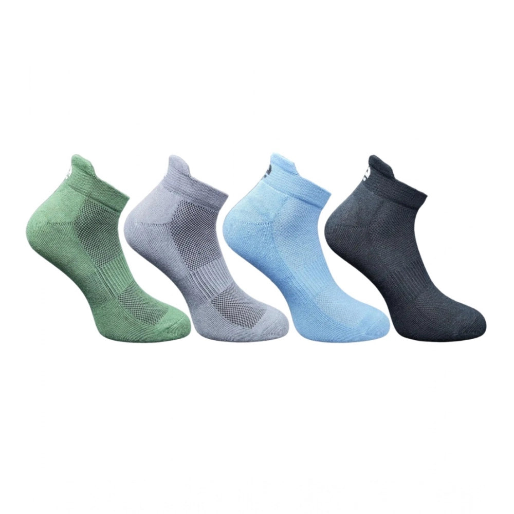 Generic 4_Pair Set Unisex Casual Cotton Printed Ankle Length Socks (Multicolor)