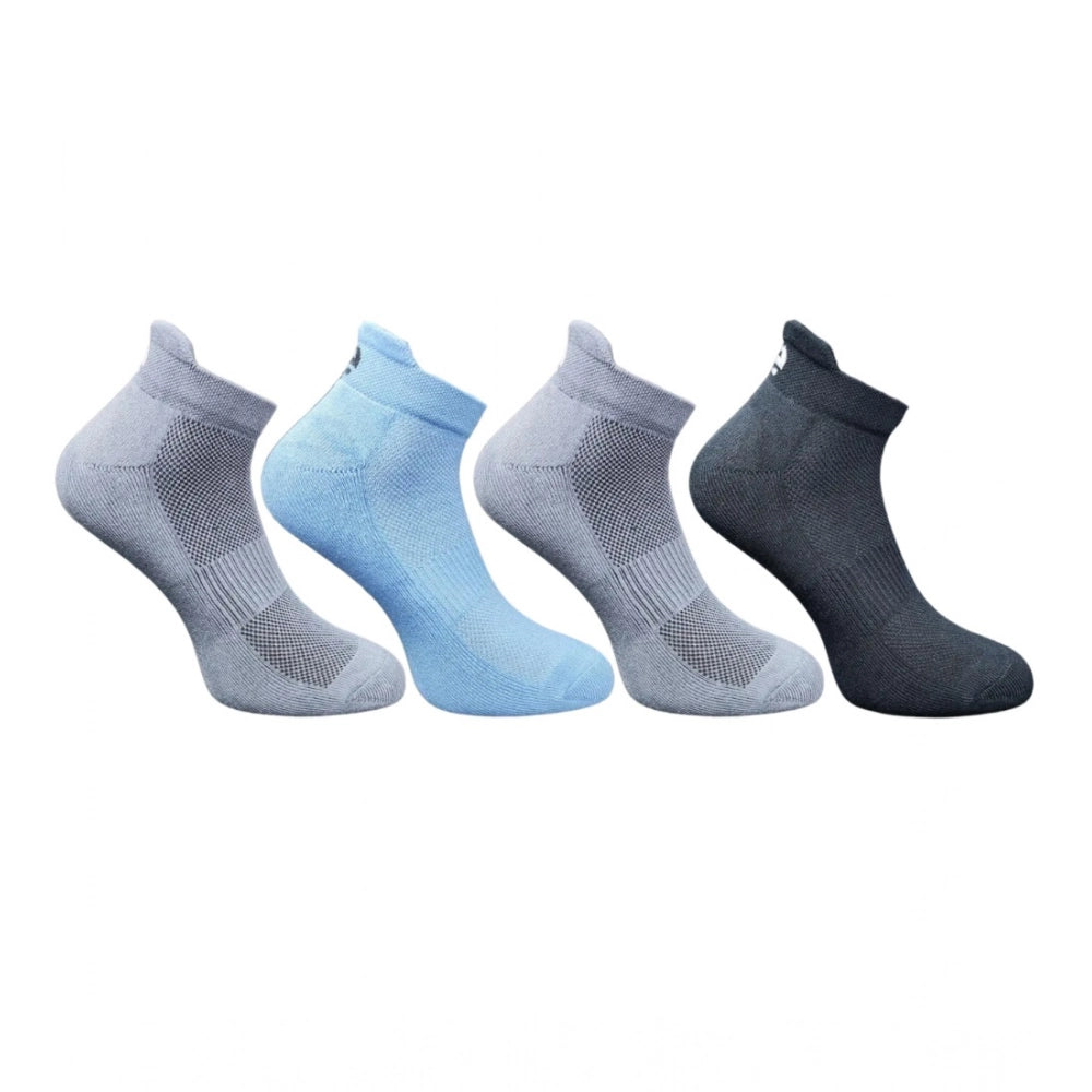 Generic 4_Pair Set Unisex Casual Cotton Printed Ankle Length Socks (Multicolor)