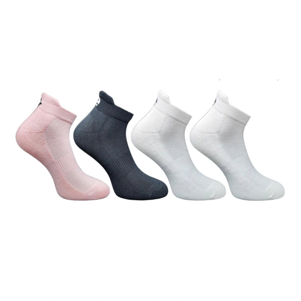 Generic 4_Pair Set Unisex Casual Cotton Printed Ankle Length Socks (Multicolor)