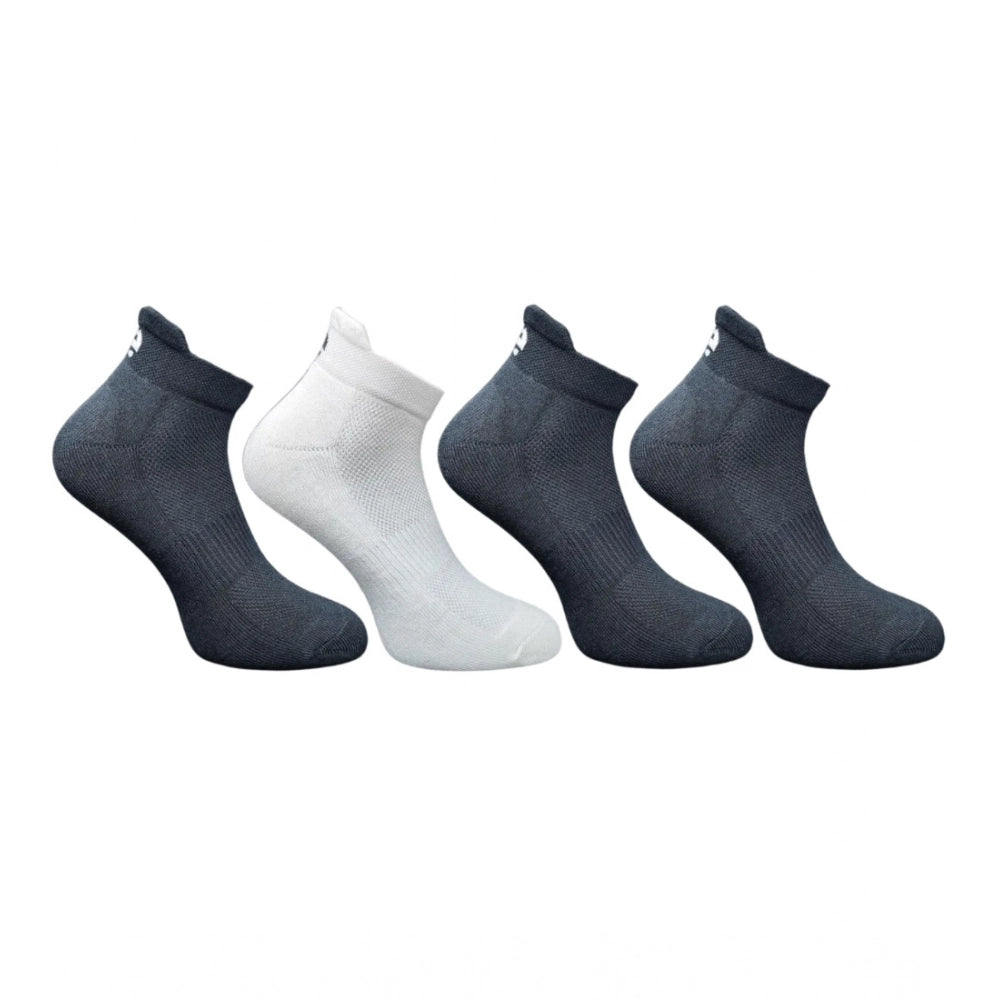 Generic 4_Pair Set Unisex Casual Cotton Printed Ankle Length Socks (Multicolor)