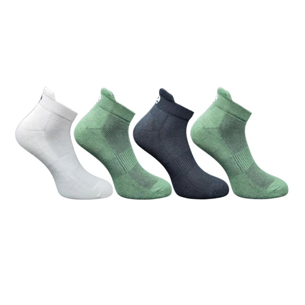 Generic 4_Pair Set Unisex Casual Cotton Printed Ankle Length Socks (Multicolor)