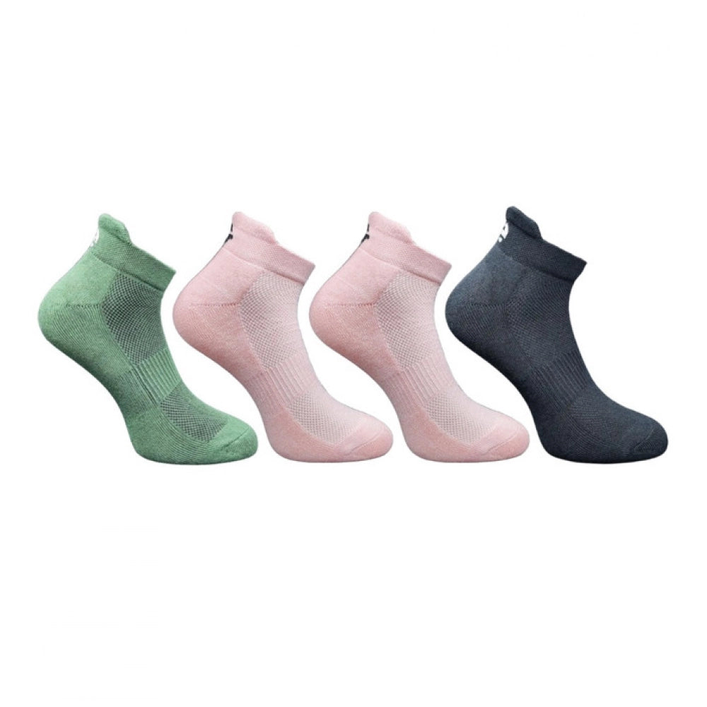 Generic 4_Pair Set Unisex Casual Cotton Printed Ankle Length Socks (Multicolor)