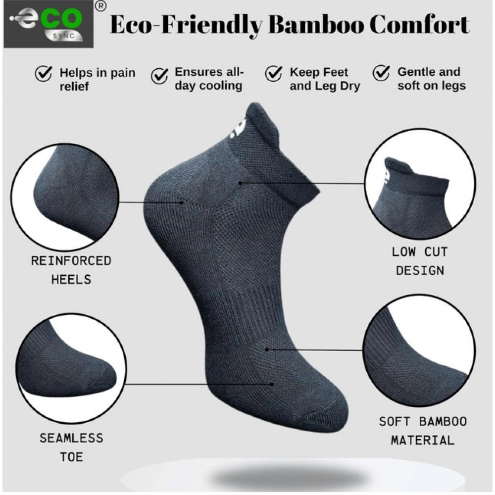 Generic 4_Pair Set Unisex Casual Cotton Printed Ankle Length Socks (Multicolor)