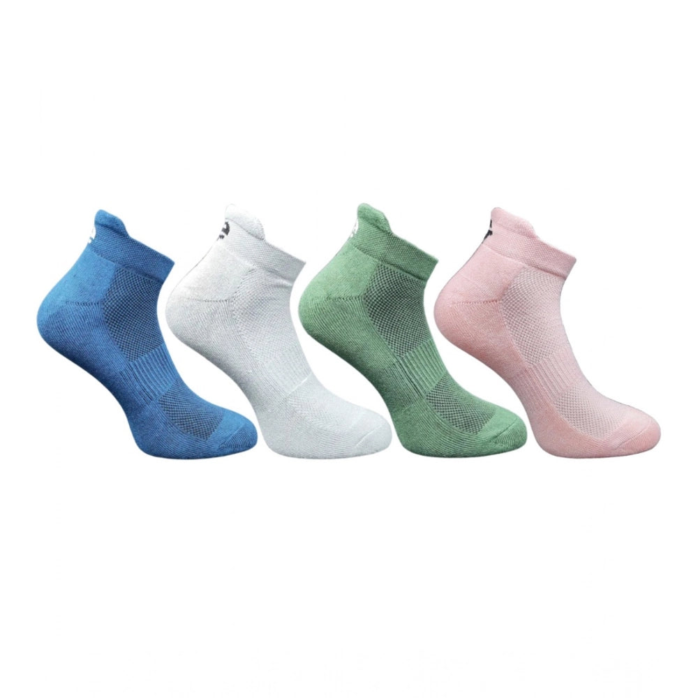 Generic 4_Pair Set Unisex Casual Cotton Printed Ankle Length Socks (Multicolor)
