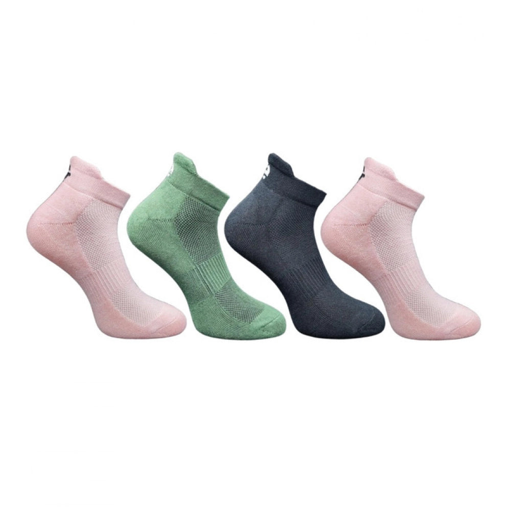 Generic 4_Pair Set Unisex Casual Cotton Printed Ankle Length Socks (Multicolor)
