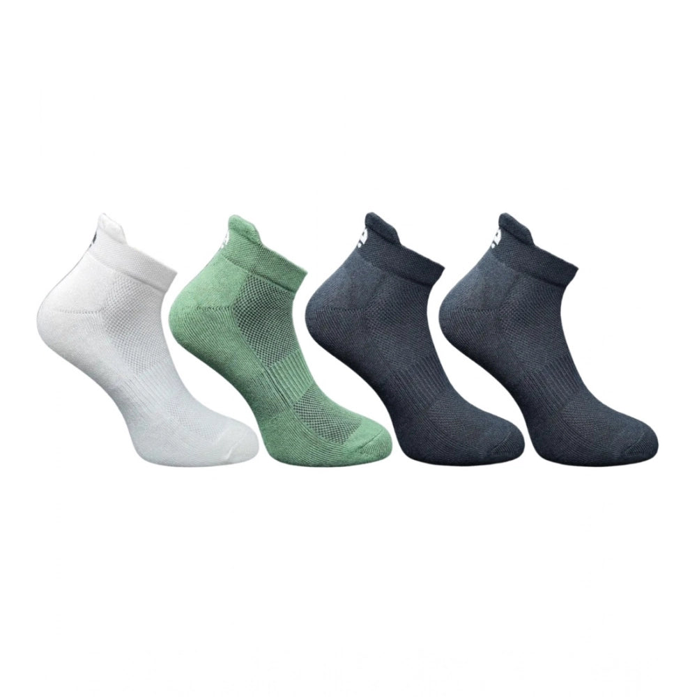 Generic 4_Pair Set Unisex Casual Cotton Printed Ankle Length Socks (Multicolor)