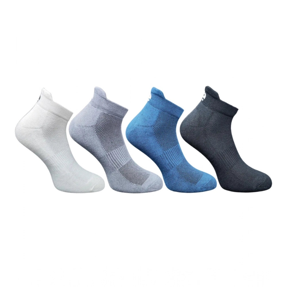 Generic 4_Pair Set Unisex Casual Cotton Printed Ankle Length Socks (Multicolor)